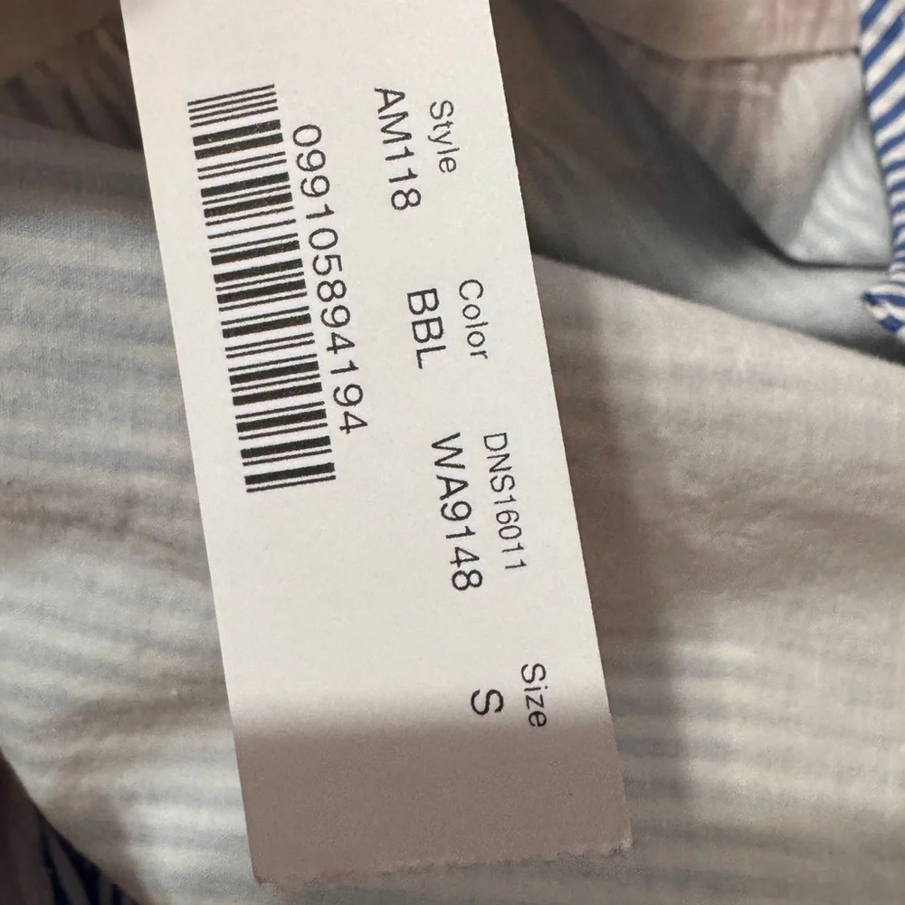J. Crew blue and white Embellished Ruffled Mini Dress size small
